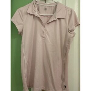 Alo Yoga Polo Shirt Womens Medium Pink Activewear Athletic Golf Tennis‎